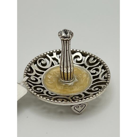 Nwt Brighton Lacie Daisy Ring Holder G80822 Swarovski crystal enamel filigree - Picture 3 of 6